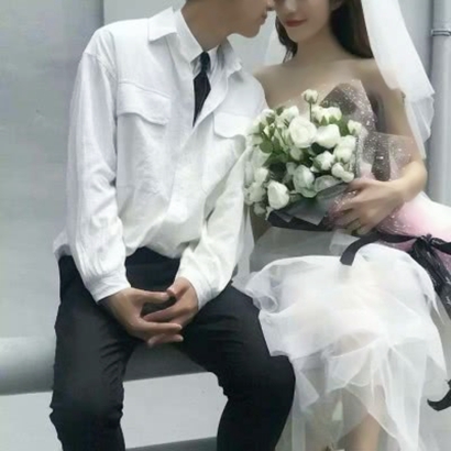 高清唯美穿婚纱的情侣头像一对两张 唯美结婚照头像