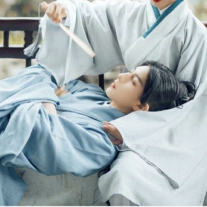 真人版的古风情头 古风唯美情侣头像一对两张