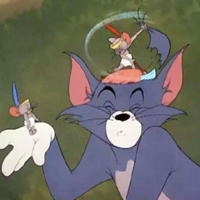 搞笑逗比的猫和老鼠搞怪情侣头像图片 汤姆杰瑞情侣头像高清