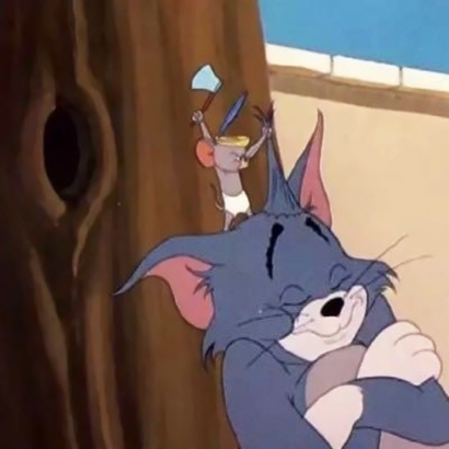 搞笑逗比的猫和老鼠搞怪情侣头像图片 汤姆杰瑞情侣头像高清