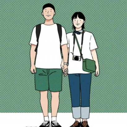 高清手绘成熟简单干净的情侣头像图片 手绘比较成熟的情头