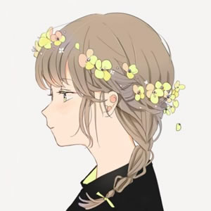 高清带花环的动漫情侣头像一男一女 花环动漫情侣头像