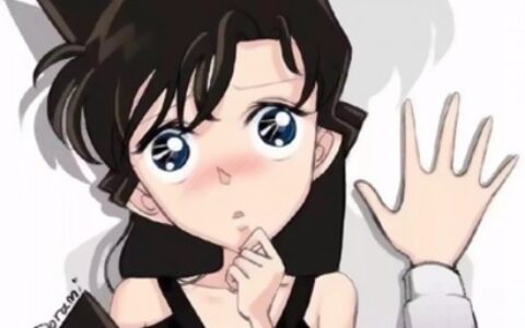 高清抖音流行的名侦探柯南情侣图像 柯南毛利兰情侣头像