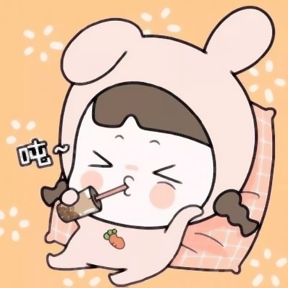 高清可爱的情头卡通两张分开呆萌图片 情侣头像卡通呆萌一对两张