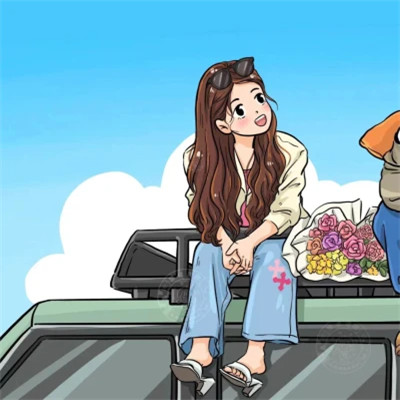 浪漫甜蜜的微信情头 2023火爆小清新卡通情侣头像图片