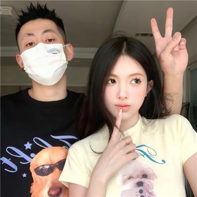 元气满满的超可爱情侣头像 超级幸福的甜蜜情侣头像