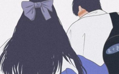 小众不明显的高质量情头 简约高级的一男一女手绘情侣头像图片