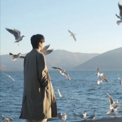 高级很有意境的海边情头图片大全 海边日落夕阳背影唯美情侣头像