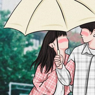 高质量简约的高清情侣头像图片 手绘不明显一男一女两张情头