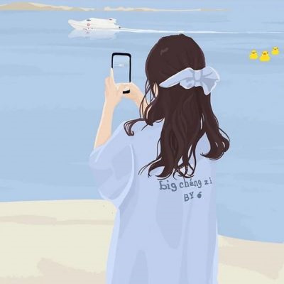 高质量简约的高清情侣头像图片 手绘不明显一男一女两张情头