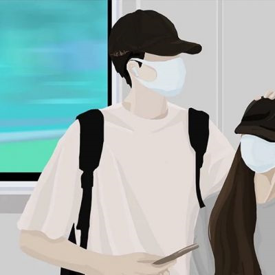 高质量简约的高清情侣头像图片 手绘不明显一男一女两张情头