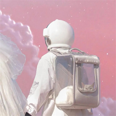 抖音很火的唯美太空人情侣头像 宇航员系列情侣头像一左一右