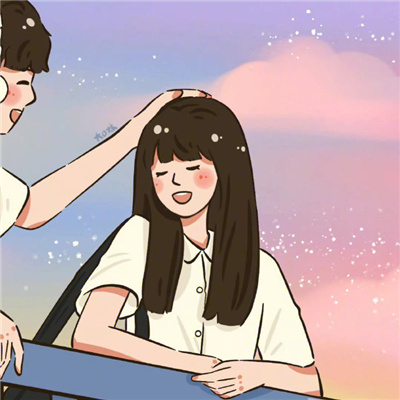 二次元超赞的动漫情头合集 很甜的插画情侣头像一对可爱