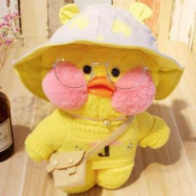 非常可爱的小黄鸭情头唯美图片 小黄鸭情侣头像一对两张