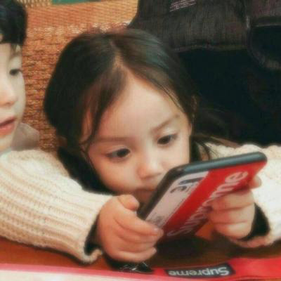 小孩子情侣头像萌萌哒可爱一对真人高清图片