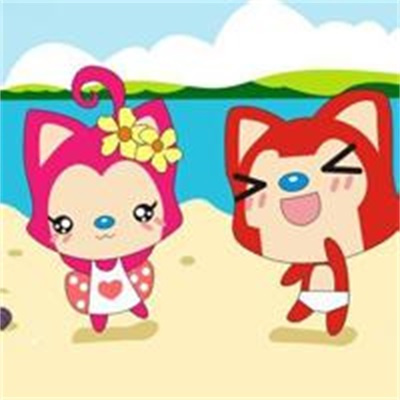 动漫超萌高清大图 阿狸桃子甜蜜情侣头像