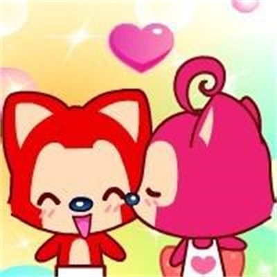 动漫超萌高清大图 阿狸桃子甜蜜情侣头像