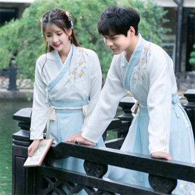 古风情头真人汉服图片 唯美一对古风汉服情侣头像