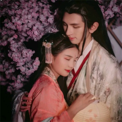 古风情头真人汉服图片 唯美一对古风汉服情侣头像