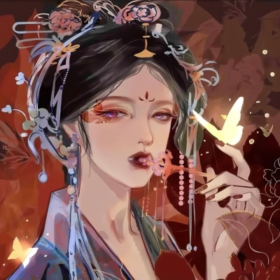 高清唯美情头古风一男一女手绘图片 唯美古风手绘情头