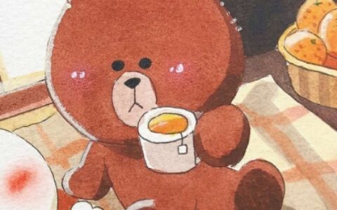 高清超萌可爱一只兔子和小熊的情头 兔和熊情侣头像一左一右