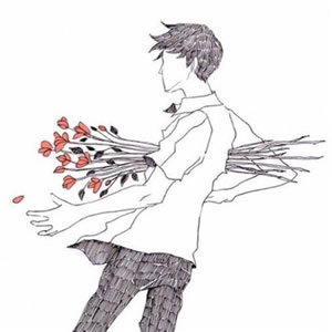 高清一男一女的文艺漫画情侣头像图片 文艺情侣头像手绘