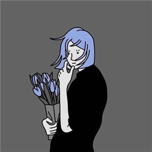 高清一男一女的文艺漫画情侣头像图片 文艺情侣头像手绘