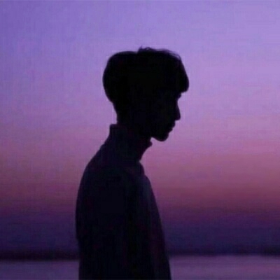 高清唯美的情侣头像夕阳背影单人图片