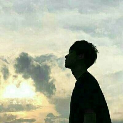 高清唯美的情侣头像夕阳背影单人图片