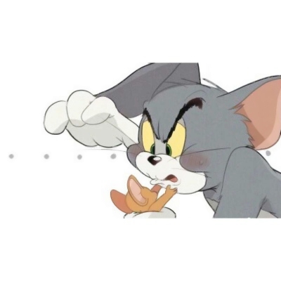 高清搞笑的猫和老鼠杰瑞情侣头像图片 猫和老鼠情头一左一右