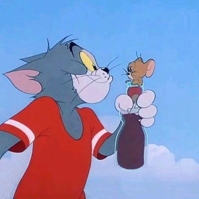 可爱经典的猫和老鼠情侣头像一对两张 猫和老鼠高清头像情侣