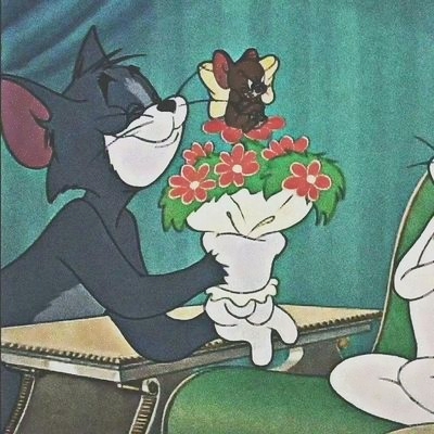 可爱经典的猫和老鼠情侣头像一对两张 猫和老鼠高清头像情侣