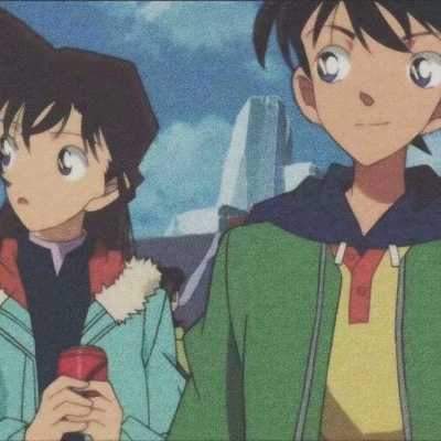 高清好看的柯南情侣头像一左一右 柯南情侣头像一对可爱图片