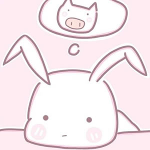 超萌卡通情侣头像一左一右图片