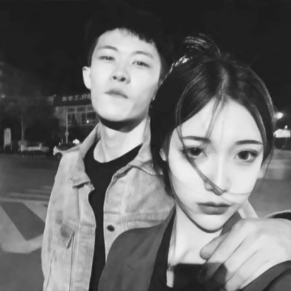 高清超甜的黑白男女双人头像图片 情侣头像黑白双人头像