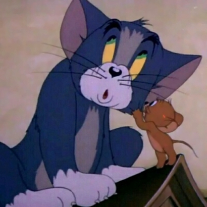 一对两张可爱的猫和老鼠头像高清图片 猫和老鼠头像情侣
