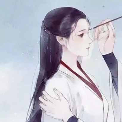 动漫版古风情头 情侣古风唯美头像一对