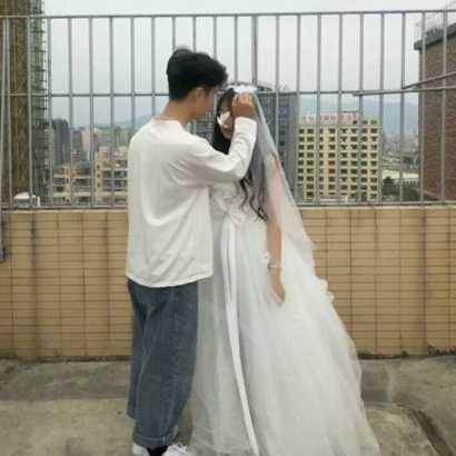 高清浪漫的婚纱情头像侣头像一对两张 婚纱情头