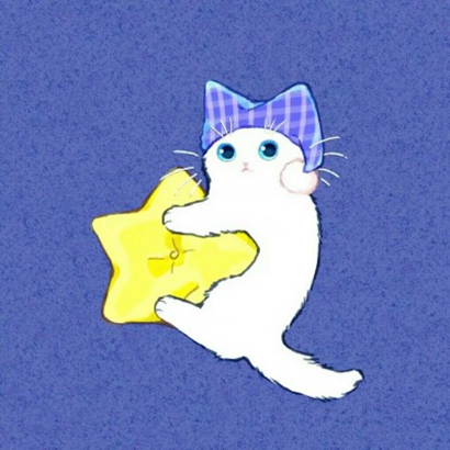 高清可爱的动漫猫咪情头一左一右图片 动漫猫咪情头图片