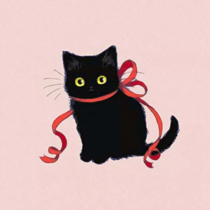 高清可爱的动漫猫咪情头一左一右图片 动漫猫咪情头图片
