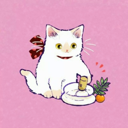 高清可爱的动漫猫咪情头一左一右图片 动漫猫咪情头图片