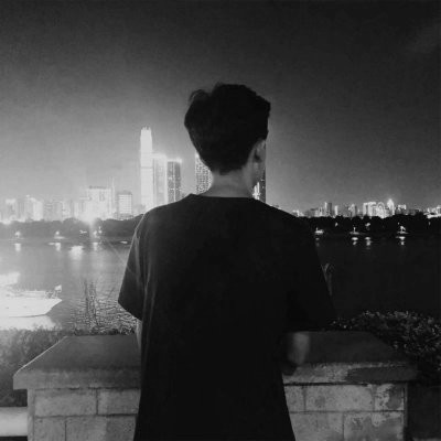 高清好看的黑白背影情侣头像单人一男一女 情侣头像黑白背影