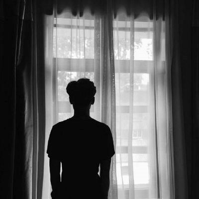 高清好看的黑白背影情侣头像单人一男一女 情侣头像黑白背影
