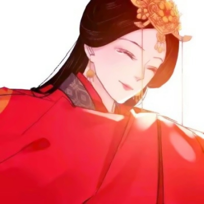 高清结婚的古风红色嫁衣情侣头像一对两张 情侣头像古风穿嫁衣