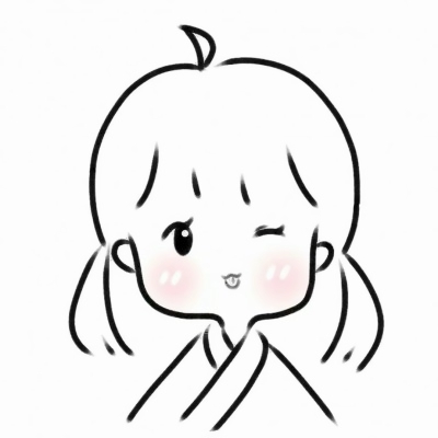 高清可爱的简约手绘情头一男一女图片 简约情头手绘