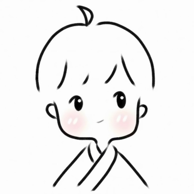 高清可爱的简约手绘情头一男一女图片 简约情头手绘