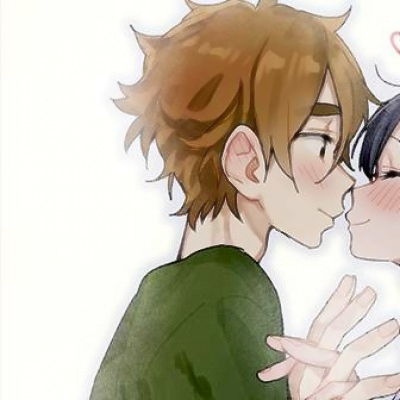超暖的情头一对两张漫画高清图片 漫画情头一对二次元