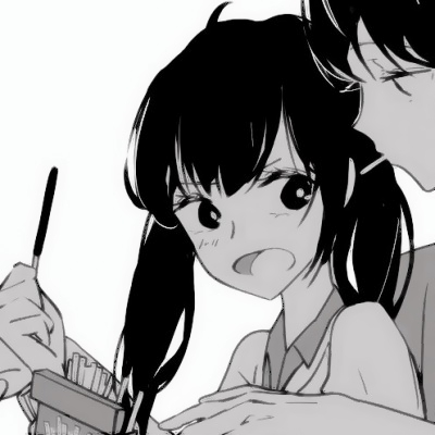 超暖的情头一对两张漫画高清图片 漫画情头一对二次元