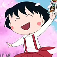 可爱的樱桃小丸花轮情侣头像图片 樱桃小丸子情侣头像一对