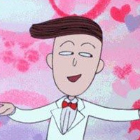 可爱的樱桃小丸花轮情侣头像图片 樱桃小丸子情侣头像一对